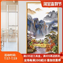 KS cross stitch landscape landscape painting Living room study manual thread embroidery hanging painting Fresh printing self embroidery landscape rhyme