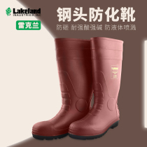 Lakeland steel head chemical resistant boots Strong acid and alkali resistant waterproof anti-smashing high boots Non-slip dustproof Pesticide spray paint