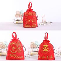 Birthday banquet portable wedding wedding candy box 100-year-old cartoon birthday companion gift bag hand gift bag Chinese style