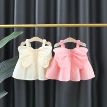 Two-year-old girl baby skirt summer girl sling wings dress children thin section dress infant skirt