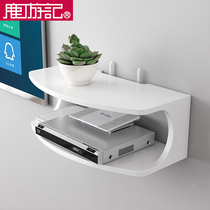  Projector bracket Bedroom router storage box Wall-mounted wall solid wood living room TV set-top box shelf