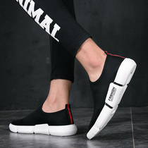 Tide Card Mens Shoes Summer Canvas Shoes Han Edition 100 Hitch Men Casual Net Face Wave Shoes A Foot foot Lazy Shoes Board Shoes