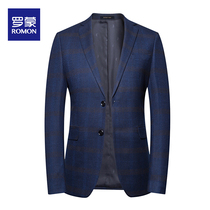 Romon mens casual single West 2020 spring and autumn new suit jacket Korean version of the wild slim youth suit top