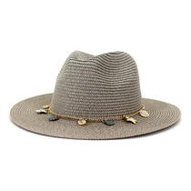  Men and women outdoor seaside sunscreen beach hat sun hat Spring and summer British style jazz straw hat CMDJS240