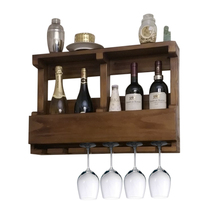 European solid wood wall hanging wine rack wine rack wine rack storage rack wall hanging tall red wine cup rack