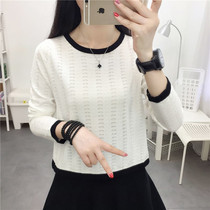 Short sweater 2020 New hollow knit sweater women thin wear early autumn White gentle style top women