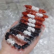 Gold Shop Gift Pure Silver Leopard Leftu Bracelet Red Black Manau Bracelet Beads Insurance Underwriting Gift Men And Women Gifts