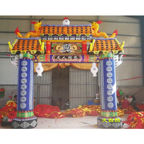 5 6 meters inflatable arch white gas mold funeral funeral black blue yellow arch spirit shed Rainbow door luxury gas arch