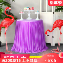 2018 New Wedding tablecloth beauty gauze tablecloth wedding banquet welcome tablecloth table talk single table champagne tower tablecloth