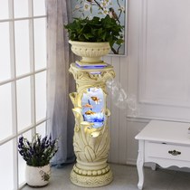 Fish tank aquarium living room household large-scale European decoration landscaping creative flower pot with one-piece goldfish tank