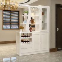 Minimalist modern solid wood room cabinet Living room Double-sided partition cabinet wine cabinet Chinese entry door Xuanguan Entrance Economy type