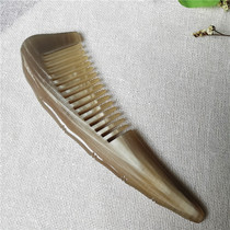 Natural White Buffalo Horn Scraping Comb Womens Coarse Wide Teeth Head Meridians Comb Massage Comb Plate Scraping Head Therapy Point