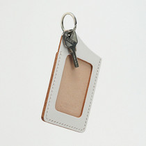 MISKSOLA RETRO TRAFFIC SUBWAY Entrance Gate School Cutting Sleeve Bus Key Button Student Creative Meal Card Genuine Leather Handmade