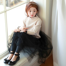 Clearance 2021 Spring and Autumn Winter Korean version of childrens clothing girls pants in big children fake two pants skirt baby leggings do not return