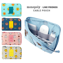 South Korea line friends shockproof digital storage bag Travel Charger power supply data cable charging treasure finishing bag