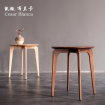 Caesar Blanca Nordic Solid Wood Tea Table Coffee Table Modern Brief a few log round small family ideas