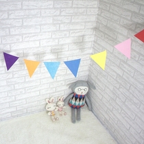 2pcs non-woven triangle hanging banner hanging string bunting Childrens room decoration Birthday party Wedding party decoration