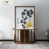 New Chinese Xuanguan Table desk case leaning against wall Modern briefing room Several entrance door Living room solid wood Zen Serie A case for table