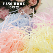  Handmade soap diy Rafi grass filler Color shredded paper silk strip Happy candy box Packaging decoration shockproof product gift box
