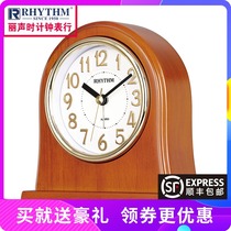 Japan Lisheng European solid wood table clock Living room creative clock Retro clock alarm clock Quartz clock ornaments CRE943