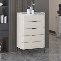 Italian Style Light Extravagant Five Bucket Cabinet Modern Minimalist Living-room Drawer Containing Cabinet Bedroom Solid Wood Rock Plate Bucket Locker
