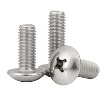 M4M5M6M8 304 stainless steel screw large flat head screw cross round head mushroom head screw *6-100