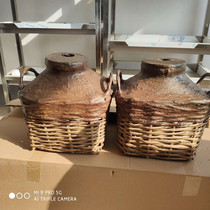 Antique new craft 5kg 10kg full paste mulberry paper wine basket wine basket aging liquor container