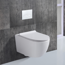 Wall-mounted toilet hanging hidden embedded self-standing water tank small apartment square wall toilet toilet