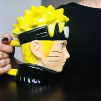  Japanese anime surrounding Naruto Naruto three-dimensional avatar Mug cup water cup creative cartoon milk cup