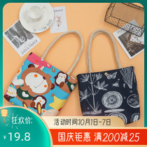 Tangbuntu simple canvas shoulder bag handmade diy material bag during pregnancy