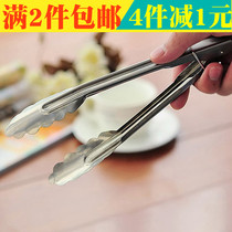 2 Pieces Stainless Steel Big Horn Thickened Food Clip Serrated Barbecue Tool Clip Food Clip Bread Cutlery Clips