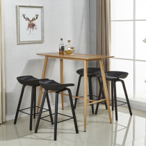 Modern minimalist bar table Danish Nordic fashion creative bar chair bar stool designer solid wood PP bar chair