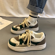 Internet celebrity shoes womens 2022 new autumn and winter plus velvet thick-soled casual sneakers original niche sports womens shoes