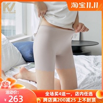 Safety pants womens anti-light summer Thin Ice Silk insurance pants high waist elastic non-curled can be single wear bottom shorts