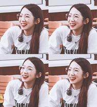 Rocket girl Meng Meiqi with polygon face small ultra-light 10g glasses frame