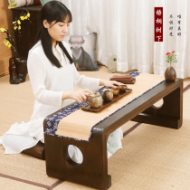 Guqin table and stool Resonance piano table Zen desk Low piano table New Chinese Guzheng special solid wood rectangular floor table