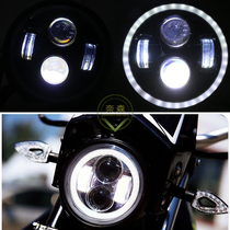 Motorbike Retro Retrofit LED Four Eyes Angel Vision Circle Front Light Headlamps 5 75 Inch Retro Retrofit Headlamps