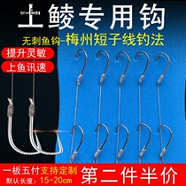 Meizhou fishing method short line dragon scale new Kanto fish hook Thorn line double hook finished Dace hook special hook