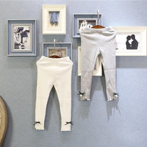 Childrens clothing Korean girls spring and autumn new thin stretch sweet soft wild pearl trousers leggings tide 0746
