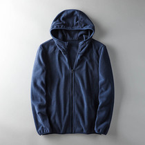 Foreign trade tail single cutting label fleece jacket spring and autumn export mens autumn hooded fleece mens jacket sweater