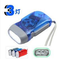 First aid kit accessories hand-pressed self-generating outdoor travel portable energy-saving and environmentally friendly flashlight 3 lights lighting