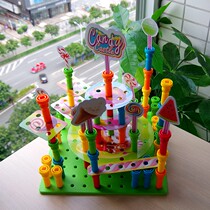 Cake small nail board pull nails fine action building block intellectual toys early education 1-3-6 years old