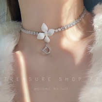 Romantic Bal.s. Korea Temperament Superior Sensation Web Red Little Flower Neck Necklace Full Drill Elegant Name Yuanyuan Accessories