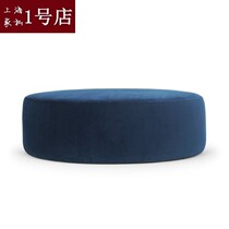 Nordic Velvet Cloth Art Changing Shoes Stool Cloister room Stool Light Lavish Sofa Footstool Leather Mound Living-room Round Tea Bench