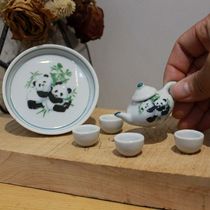 Sichuan tourism souvenirs Panda gifts Childrens toys House boy girl Tea set Water cup Ceramic set