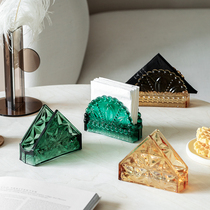 Retro European glass napkin holder towel rack home restaurant hotel cafe napkin holder tissue holder storage rack