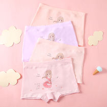 Boutique four-strip high quality childrens underwear cotton flat corner middle child antibacterial girl baby girl student girl shorts