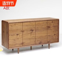 Nordic pure solid wood cabinet Storage cabinet storage side cabinet File cabinet bookcase File cabinet Office cabinet cabinet customization