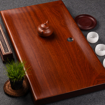 Jinge whole solid wood tea tray Kung Fu tea set Rosewood tea table Rectangular natural log household drainage tea sea