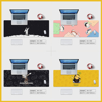 Cute mouse pad oversized leather keyboard pad laptop office desktop pad waterproof erasable learning students write small PU leather pad wrist hand holder creative customization